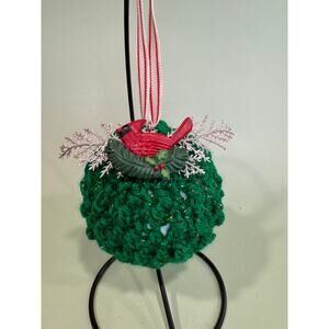 Handmade Crocheted Christmas Ornament Ball Bauble Tree Decoration   CO15